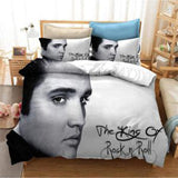 TD® Ensemble de trois pièces 3D taille européenne et américaine housse de couette série Elvis textile de maison