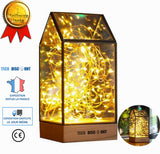 TD® Feu arbre argent fleur lampe de table géométrie nordique fleur chambre petite maison décoration artisanat cadeau lampe de table