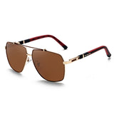 TD® Lunettes de soleil Lunettes de soleil polarisées à grande monture pour hommes Lunettes de soleil printemps bicolores