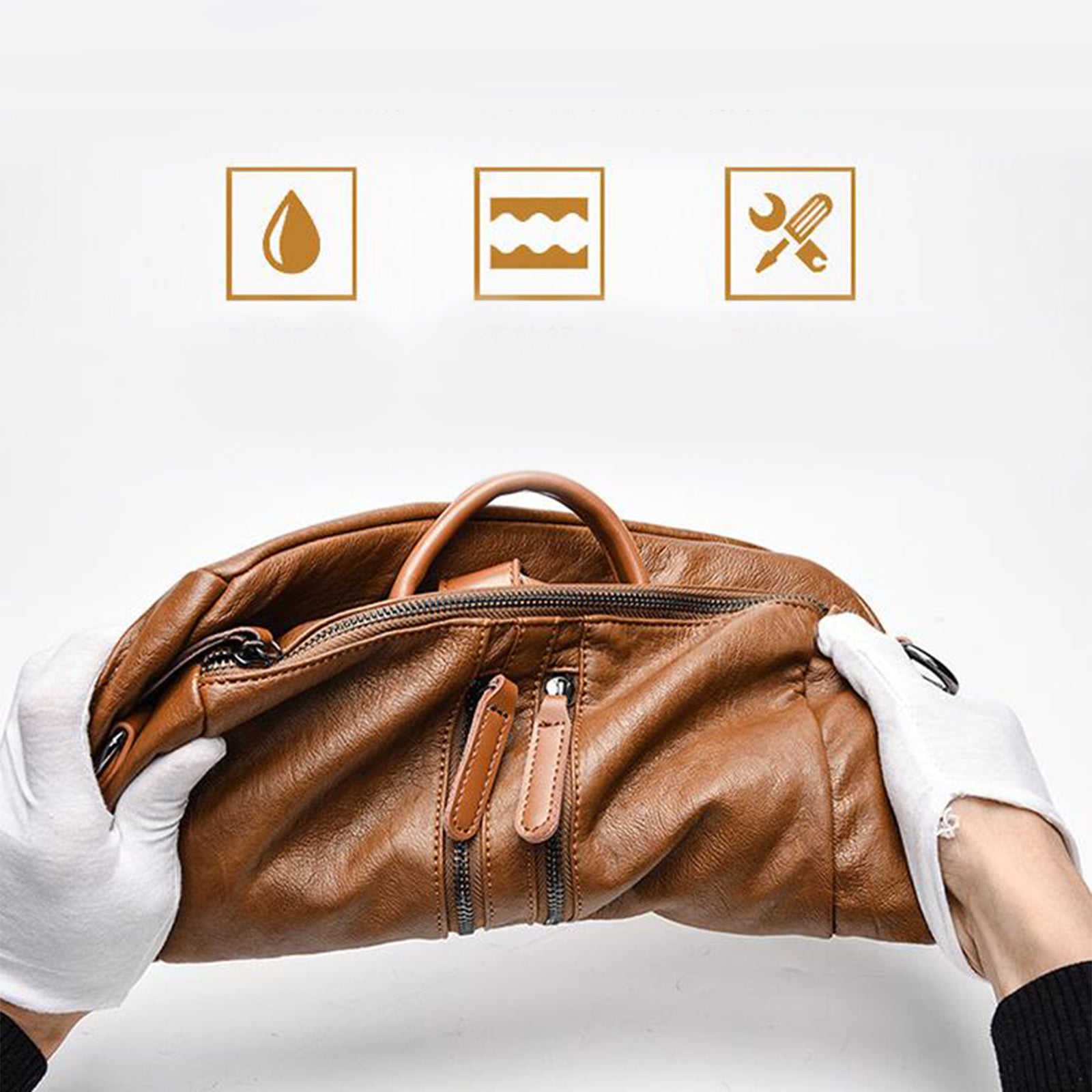 TD® Sac à dos pour dames sac en cuir sac à dos antivol multifonctionnel sac à dos de voyage de mode sac décontracté sac pour dames