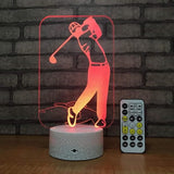 TD® Lampe optique poser décoratif tactile 7 couleurs illusion optique - modèle Baseball - faible consommation câble USB 3 piles AAA