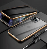 TD®  Convient pour iPhone12 coque de téléphone de à double face Apple 12 Pro cadre en métal magnétique  de protection d'or