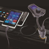 TD® Transmetteur FM bluetooth voitures jack kit  mains libres adaptateur sans fil avec chargeur radio écran LED port USB noir musiqu