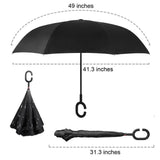 TD® Parapluie pliable noir 107 cm lumière UV ABS Rétractable facilement Parapluie accessoire de bagages contre pluie ou UV sobre