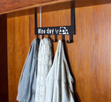 Porte-manteau mural Gris 50x10x30 cm Bois -HB065