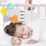 TD® Bébé sommeil pentagramme lampe de projection ciel étoilé enfants apaiser la musique lumineuse en peluche