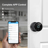 TD® Serrure à billes intelligente serrure à empreintes digitales intérieur porte en bois bureau appartement serrure électronique