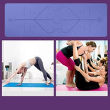 TD® Tapis Yoga -Tapis De Sport Fitness a La Maison -Tapis de Pilates,Poids léger,Antidérapant 183 * 61 * 0,6 cm violet