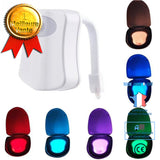 TD® Ampoule intelligent de cuvette 8 couleur changeante Body Motion Detection automatique de lumière LED Toilet Bowl Couvercle