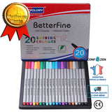 Stylo couleur 20 couleurs 3 angle tige crochet ligne stylo 0.4mm fin signe beaux-arts couleur crochet ligne stylo peinture pa