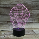 TD® 3D Lampe Illusion Optique Led Veilleuse 3D Lampe Champignon 7 Couleur Led Veilleuses Pour Enfants Touch Led Usb Table Lampara La