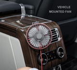 INN®  Ventilateur réglable Ventilateur Électrique de Voiture Mini Ventilateur Réglage à 3 Vitesses USB avec Veilleuse(Blanc )