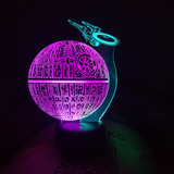 TD® 1 Pc veilleuse 3D LED tactile vaisseau spatial extraterrestre 7 couleur Illusion lampe d'ambiance pour chambre à  TABLE LAMP