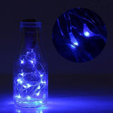 TD® Guirlande Lumineuse LED Bouchon Bouteille à Pile Eclairage Étanche avec 15 LED x1.4M pour DIY Mariage Fête, Bleu LITT1511
