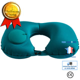 TD® presse à oreiller en forme de u oreiller gonflable en forme de u oreiller de voyage cou pliant portable flocage oreiller de voya