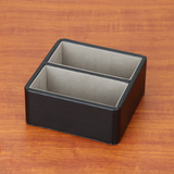 TD® Bureau d'affaires en cuir noir Mini boîte de rangement porte-cartes de visite carré mode créatif petit porte-cartes de visite do