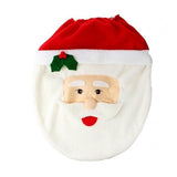TD® kit de décoration toilettes noël ambiance festive intérieur hivernale père noël kit complet sol rouleau cuvette et tapis complet