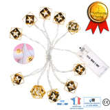 TD® guirlande lumineuse extérieur anniversaire intérieur lanternes doréees led boules pile décoration chambre enfant chinoise fête