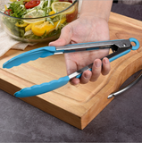 Outil de barbecue 9 pouces résistant aux hautes températures manchon en silicone antidérapant pince alimentaire pince barbecu