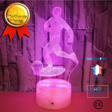 TD® Décoratif USB Football 7 Couleurs Télécommande Illusion Optique Veilleuse 3D Visualisation Tableau Lampes De Bureau 3D Glow LED