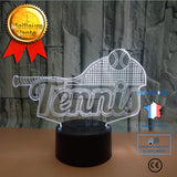 TD® Nouveau Tennis 3D Led Lumières Usb Tactile Coloré Led Lumières Visuelles Cadeau Fête Fête Petite Lampe De Table☼7606