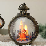 TD® Décorations de Noël lampe portable ronde lumières LED décoration de vitrine arbre de Noël pendentif accessoires créatifs