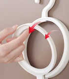 Le crochet peut être connecté au sac patère cercle type de stockage crochet de connexion de cintre  simple blanc peut être co