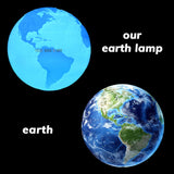 TD®  globe terrestre LED lumière géographie décoration intérieur terre cadeau lumière jaune  éclairement boule