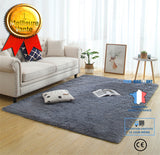 TD® Trendy Tapis de Salon Shaggy Gris Argent 160x230 cm