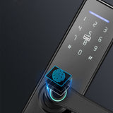 TD® Serrure de chambre intelligente serrure d'empreinte digitale de porte intérieure serrure poignée de porte en bois carte magnétiq