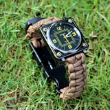 INN® Montre de sauvetage de voyage de camping d'alpinisme en plein air Sifflet de survie multifonctionnel EDC Montre de survie bouss