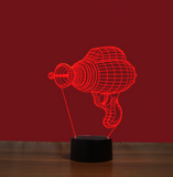 TD® 3D Lampe Illusion Optique Led Veilleuse 3D Perceuse Électrique Lampe 7 Couleur Led Veilleuses Pour Enfants Touch Led Usb Table L
