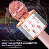 INN® Karaoke,OXOQO Karaoke Enfants,3 en 1 Micro Karaoke sans Fil Bluetooth, Cadeaux de Noël pour Enfant Chanter Home KTV Player Musi