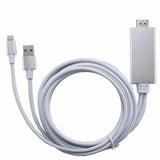TD® Adaptateur HDMI Résolution HD TV USB Câble IPhone 7 Plus/7/6 Plus/6S/6/5S/5C/5/IPad Air To HDMI Adaptateur Câble Périphériques