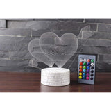 TD® Lampe optique poser décoratif tactile 7 couleurs illusion optique - modèle amour - faible consommation câble USB ou 3 piles AAA