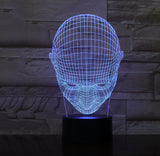 TD® Décoratif USB Résumé 7 Couleurs Télécommande Illusion Optique Veilleuse 3D Visualisation Tableau Bureau Lampes 3D Glow LED