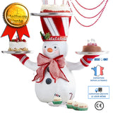 TD® Ornement d'Halloween Père Noël Plateau Bonhomme de Neige Snack Rack Résine Artisanat Jouet Ornement