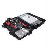 Survie d'aventure en milieu sauvage, boîte à outils de sauvetage d'urgence pour voyage en voiture, ensemble boîte outils port