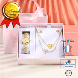 Dames Coffret Cadeau Ensemble de Bijoux Design Montre Collier Boucles D'oreilles Ensemble De Trois Pièces De Mode Étudiant Mo