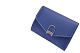 TD® Portefeuille Femmes/ Porte Monnaie/Sac à Main de Qualité Pochette Sac à Main Mode  Couleur Bleu Cuir Compact