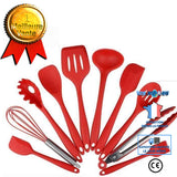 TD® Ustensiles de cuisine en silicone de qualité alimentaire 10 pièces