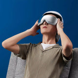 TD® Masseur de tête domestique multifonctionnel aide au sommeil casque intelligent masseur trois-en-un pour les yeux et le cou blanc