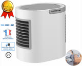 TD® Ventilateur de refroidissement oval blanc et gris système de ventilation diffusion d'air pour bureau maison portable et compact