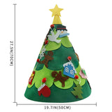 INN® Arbre de Noël en feutre bricolage fait à la main pour enfants Arbre de Noël en trois dimensions Jouets de Noël Cadeaux de vacan