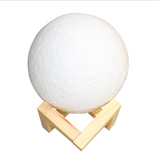 TD® 3D Lampe de Lune d'Impression - 2 couleurs - Interrupteur tactile - Rechargeable - 15 cm