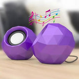 TD®  2pcs Violet USB Powered LED Brillant haut-parleur pour téléphone portable PC
