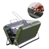 TD® Barbecue poêle barbecue domestique grill extérieur barbecue poêle portable pliant équipement de camping charbon de bois petit