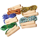 TD® 10 pcs Durable Poignée En Bois Corde À Sauter Pratique Sports Fitness pour Enfant La Maison Jouer Plein Air  CORDE A SAUTER