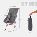 TD® Chaise pliante extérieure surélevée portable camping pêche loisirs plage tissu Oxford chaise de dossier résistant à l'usure