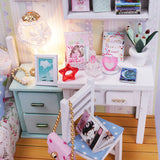 TD® Bricolage petite maison modèle d'assemblage simple petite maison jouet éducatif maison poupée princesse chambre petite amie cade